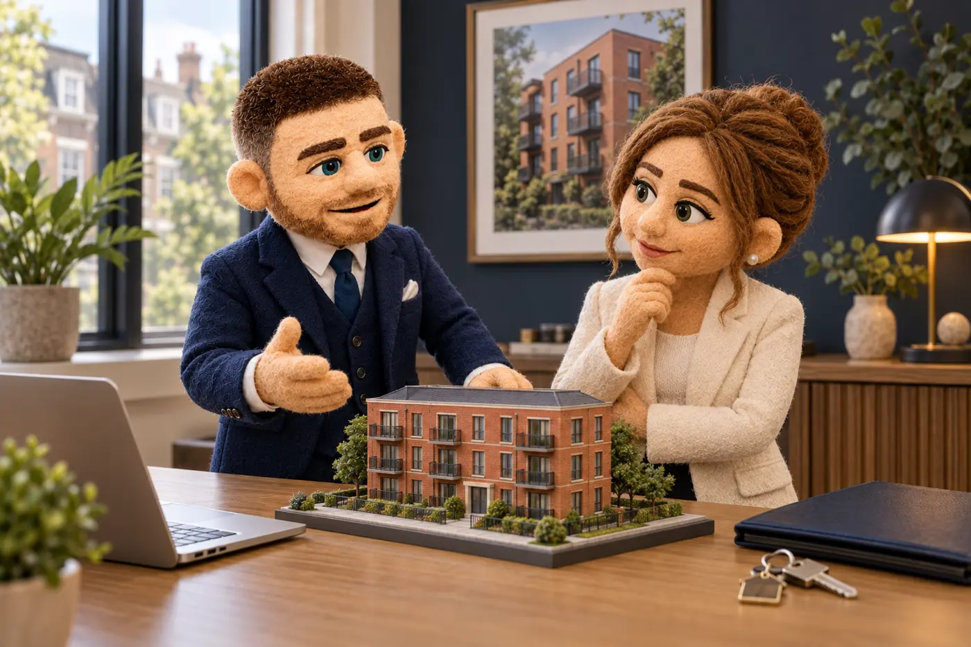 Felt illustration of Jack helping with buy-to-let
